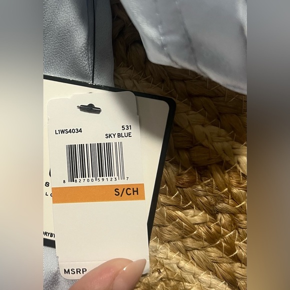 Laundry by Shelli Segal Women's Blue Faux Silk Sleepwear Top,Pajama,Size S,NWT - Picture 3 of 10